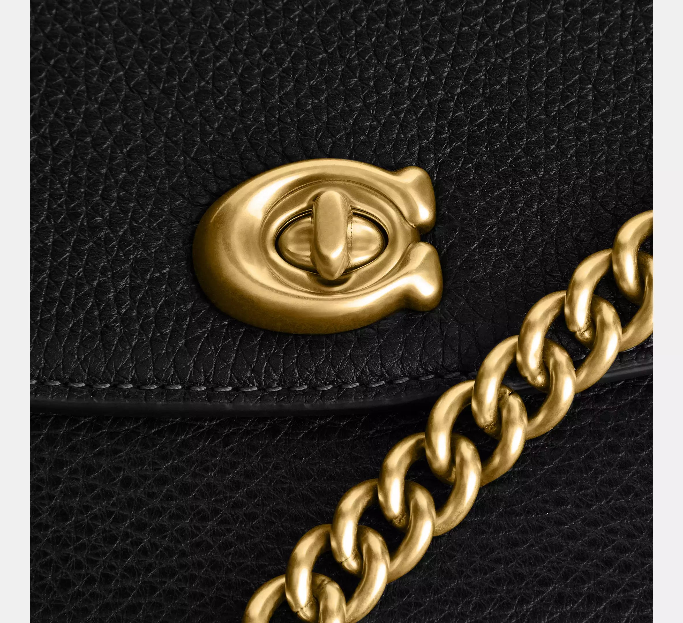 COACH Turn Lock Cassie Crossbo Brass Black NO SIZE