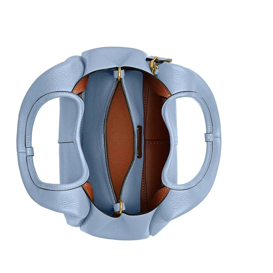 COACH Lana 23 Polished Pebble Leather Brass Bluebell