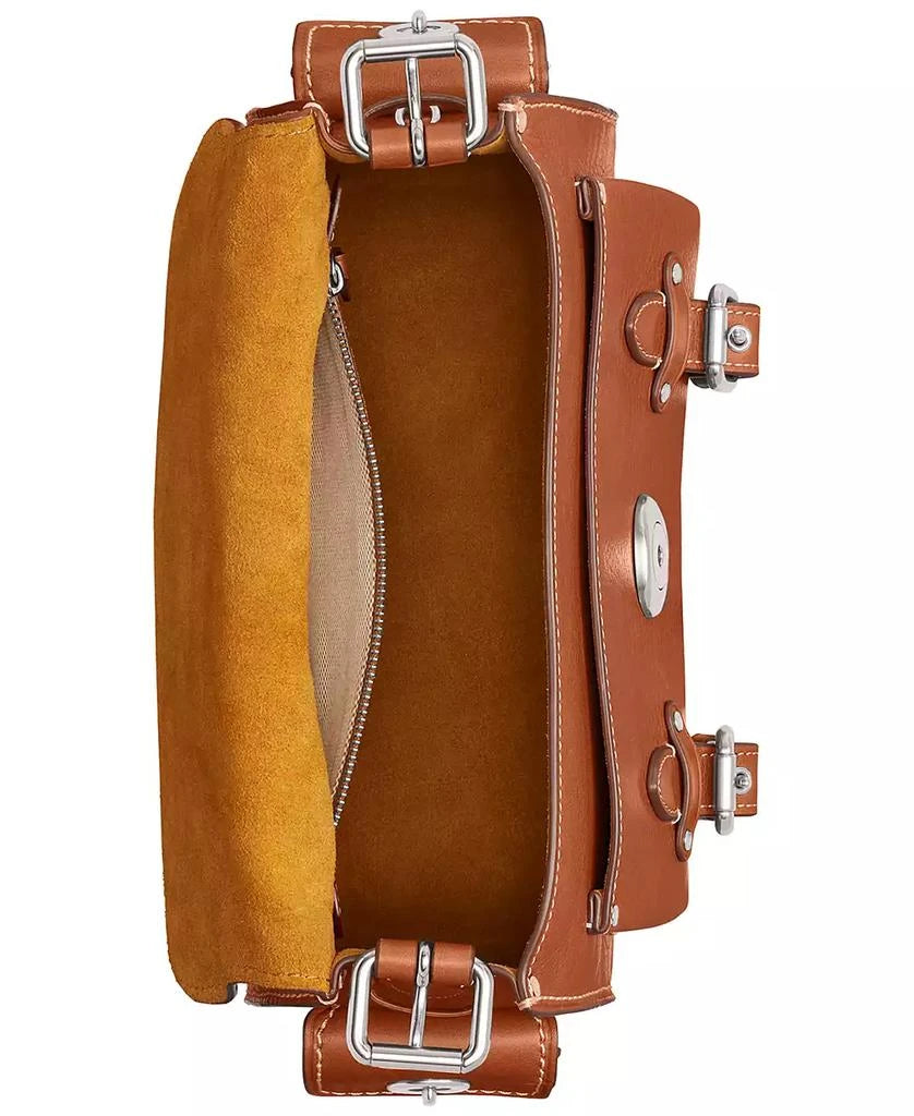 COACH Cargo Soft Tabby Leather Satch Silver Burnished Amber