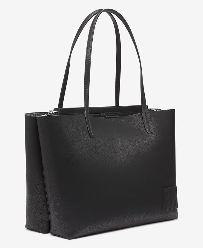 DKNY Lena Small Top Handle Hobo Bag Black Silver