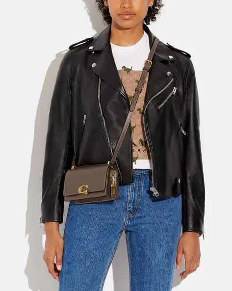 COACH Luxe Refined Leather Bandit Small Crossbody Bag