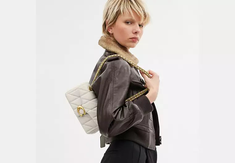 COACH Quilted Pillow Leather Tabby W B4 Chalk