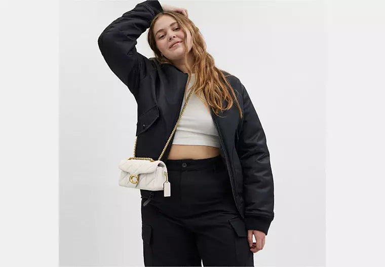 COACH Quilted Pillow Leather Tabby W B4 Chalk