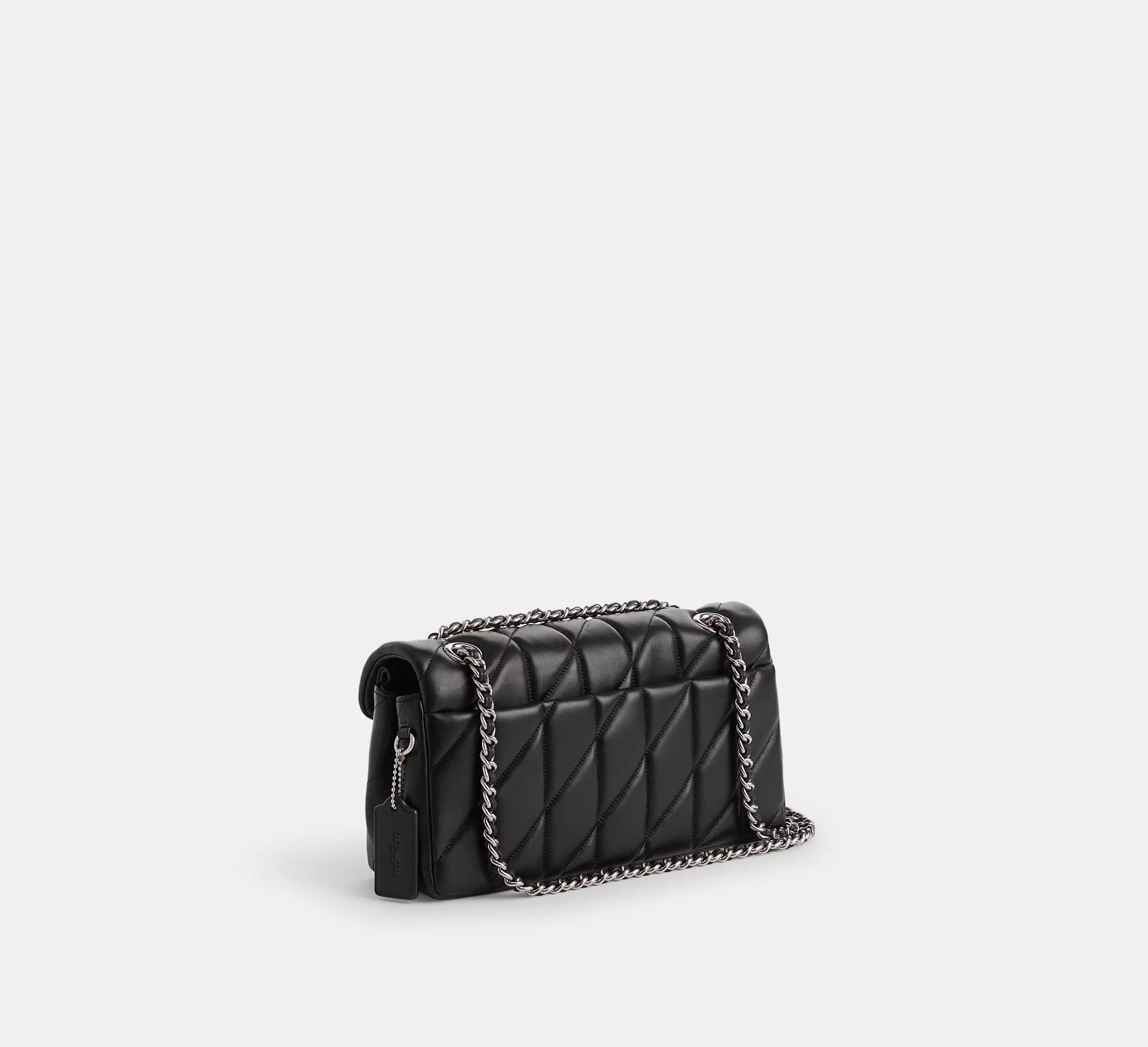COACH Quilted Leather Mini Tabby Shoulder V5 Black