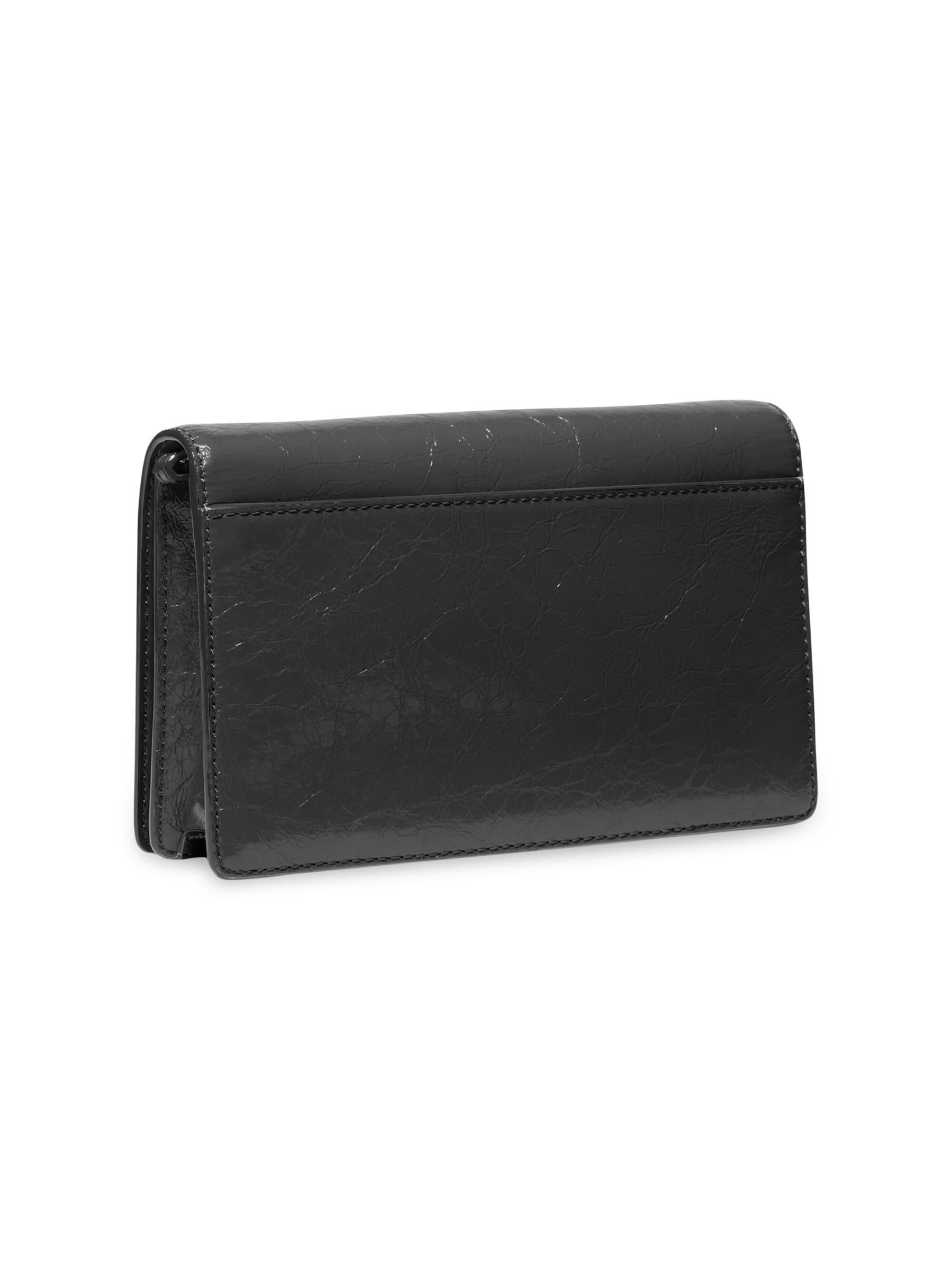 Michael Kors Jet Set Small Leather Flap Chain Black