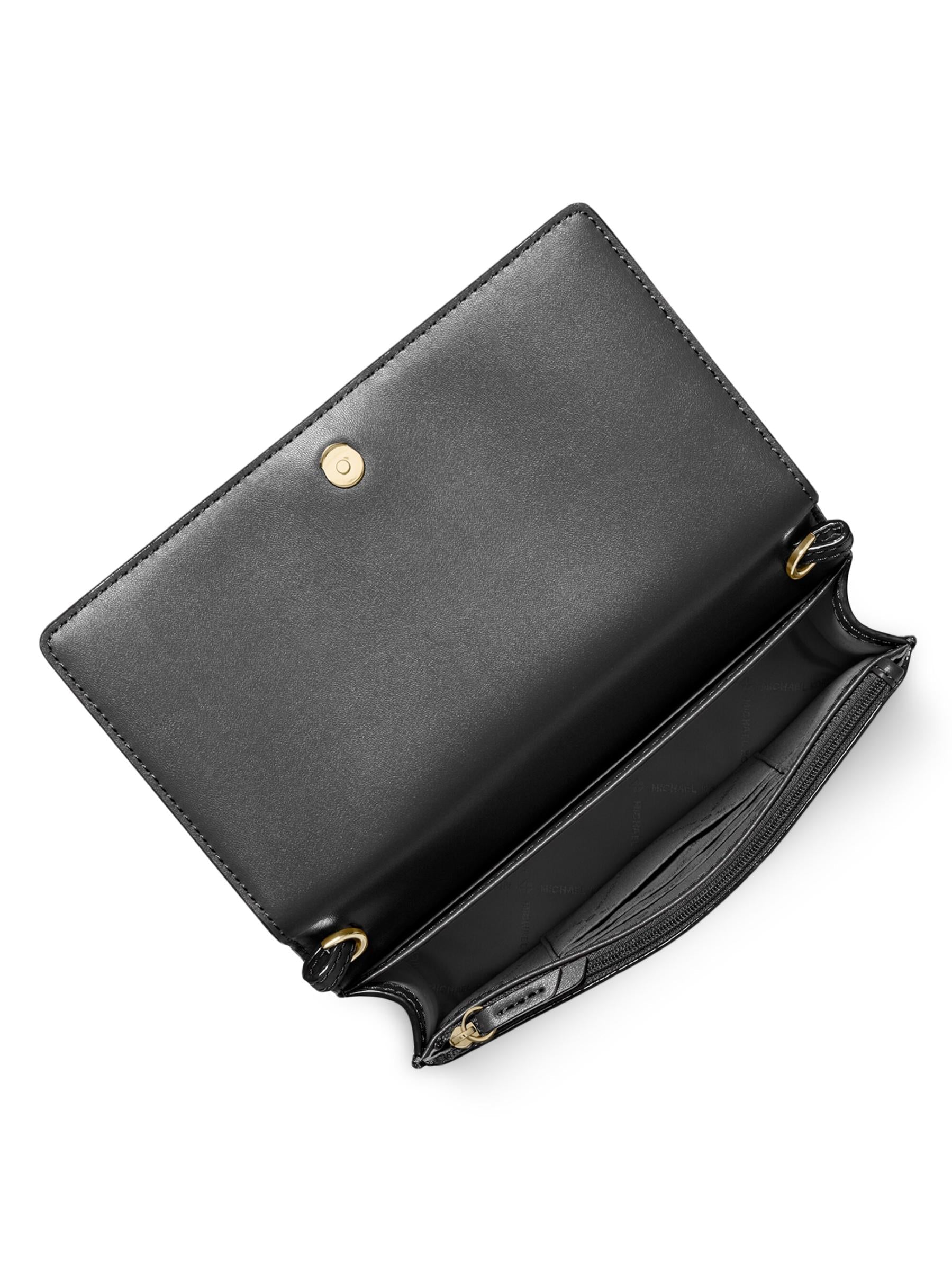 Michael Kors Jet Set Small Leather Flap Chain Black