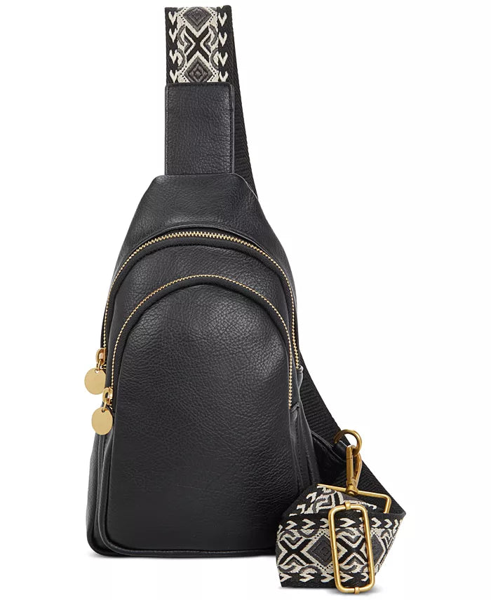 Style Co Webbing Strap Small Sling Bag Black