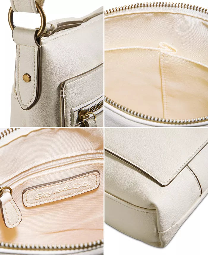 Style Co Hudsonn North South Crossbody Alabaster