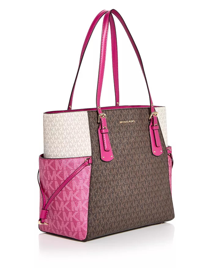 Michael Kors Voyager Large East West Tote Deep Fuchsia Triscale
