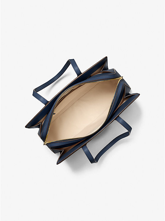 Michael Kors Laila Medium Leather Tote Black