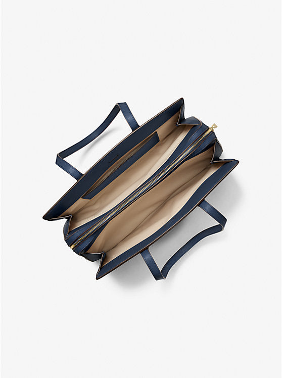 Michael Kors Laila Medium Leather Tote Black