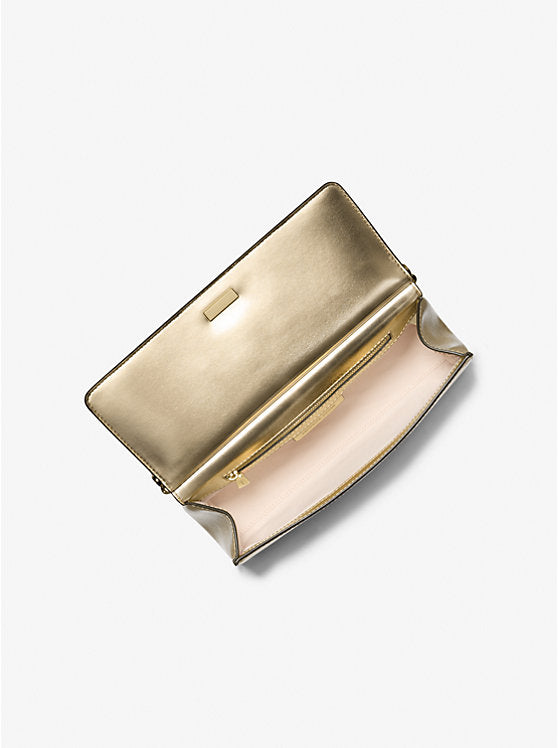 Michael Kors Carmine Small Leather East West Silver