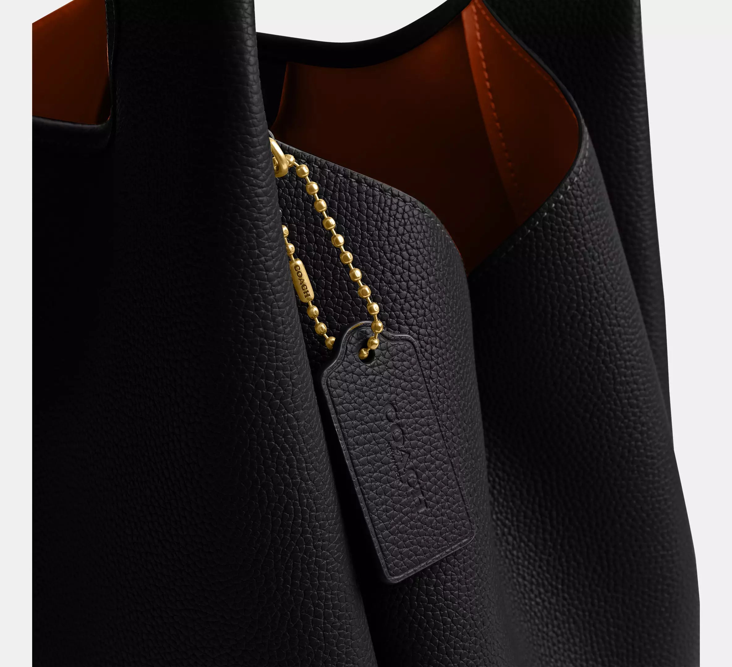 COACH Lana Polished Pebble Leather Brass Stone