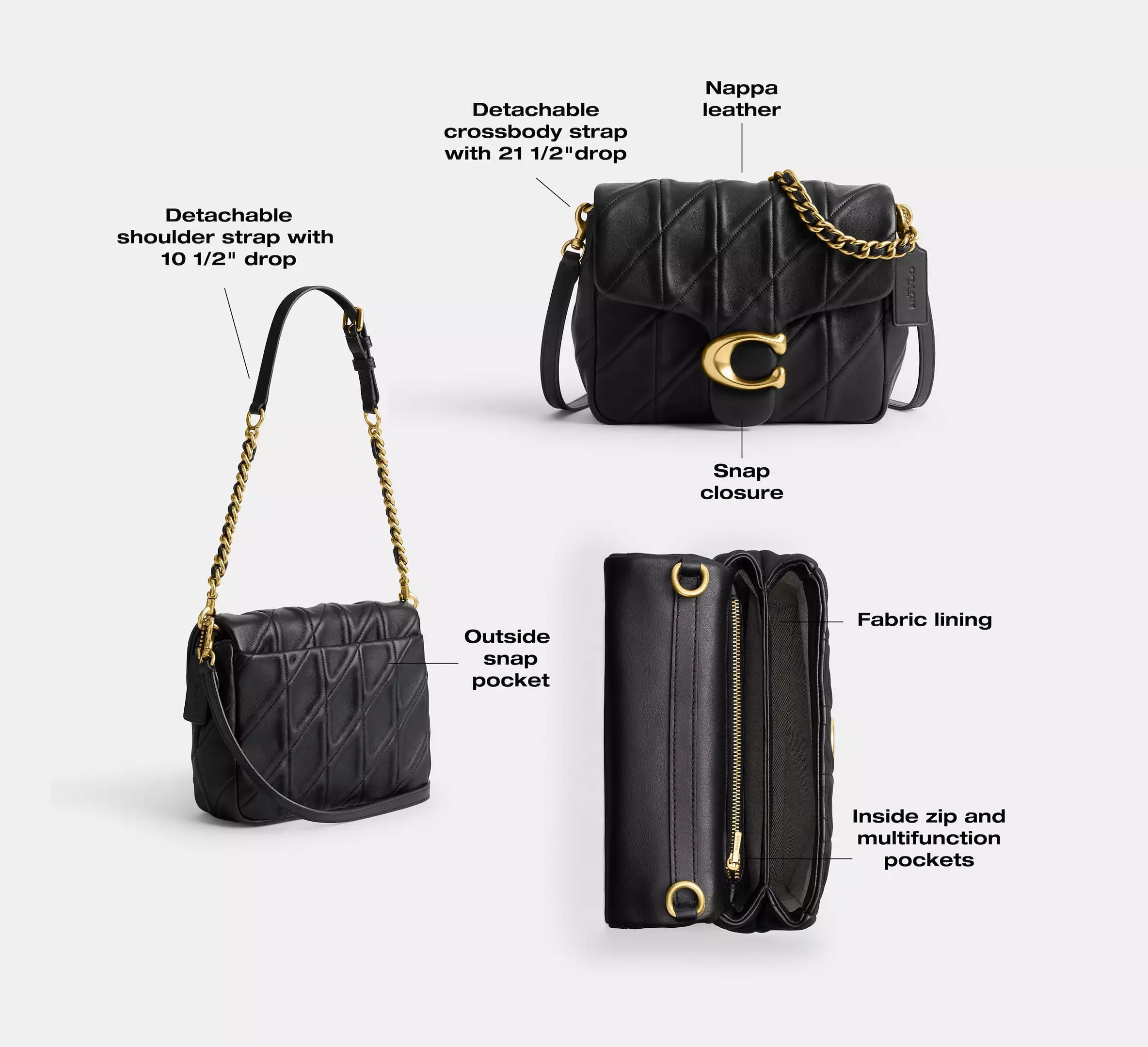 Times Square Tabby Shoulder Bag With Quilting