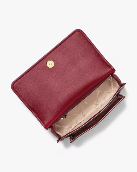 Michael Kors Small Leather Chain Convertible Deep Red