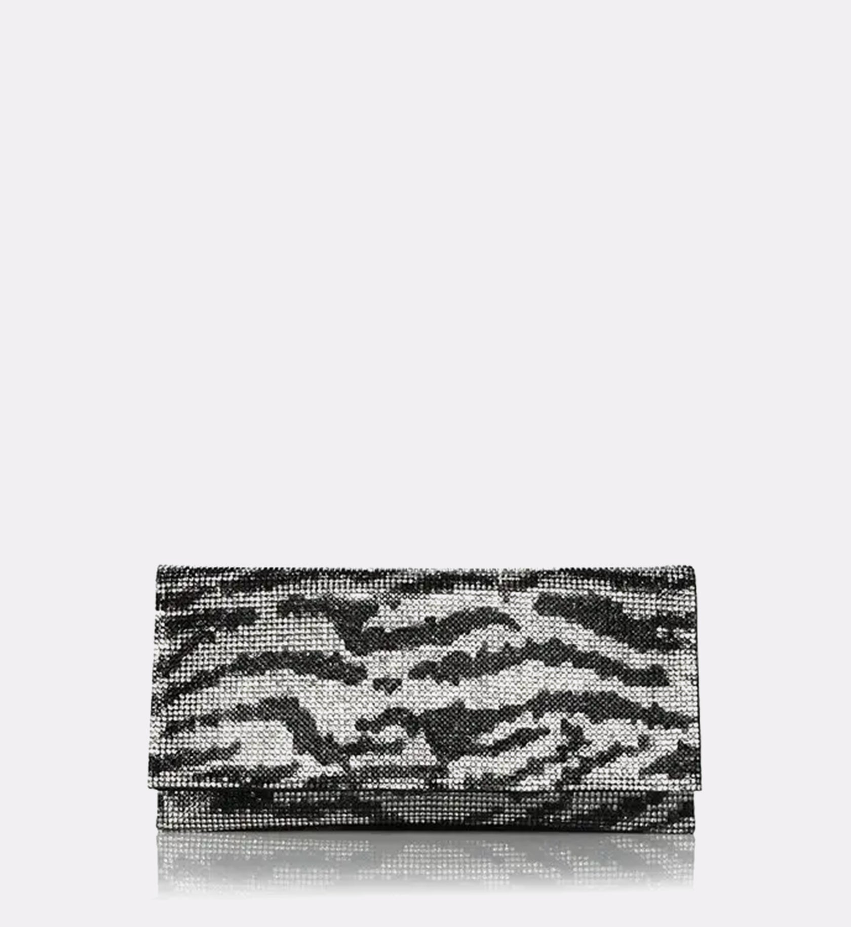 Animal Print Crystal Envelope Clutch - Exclusive