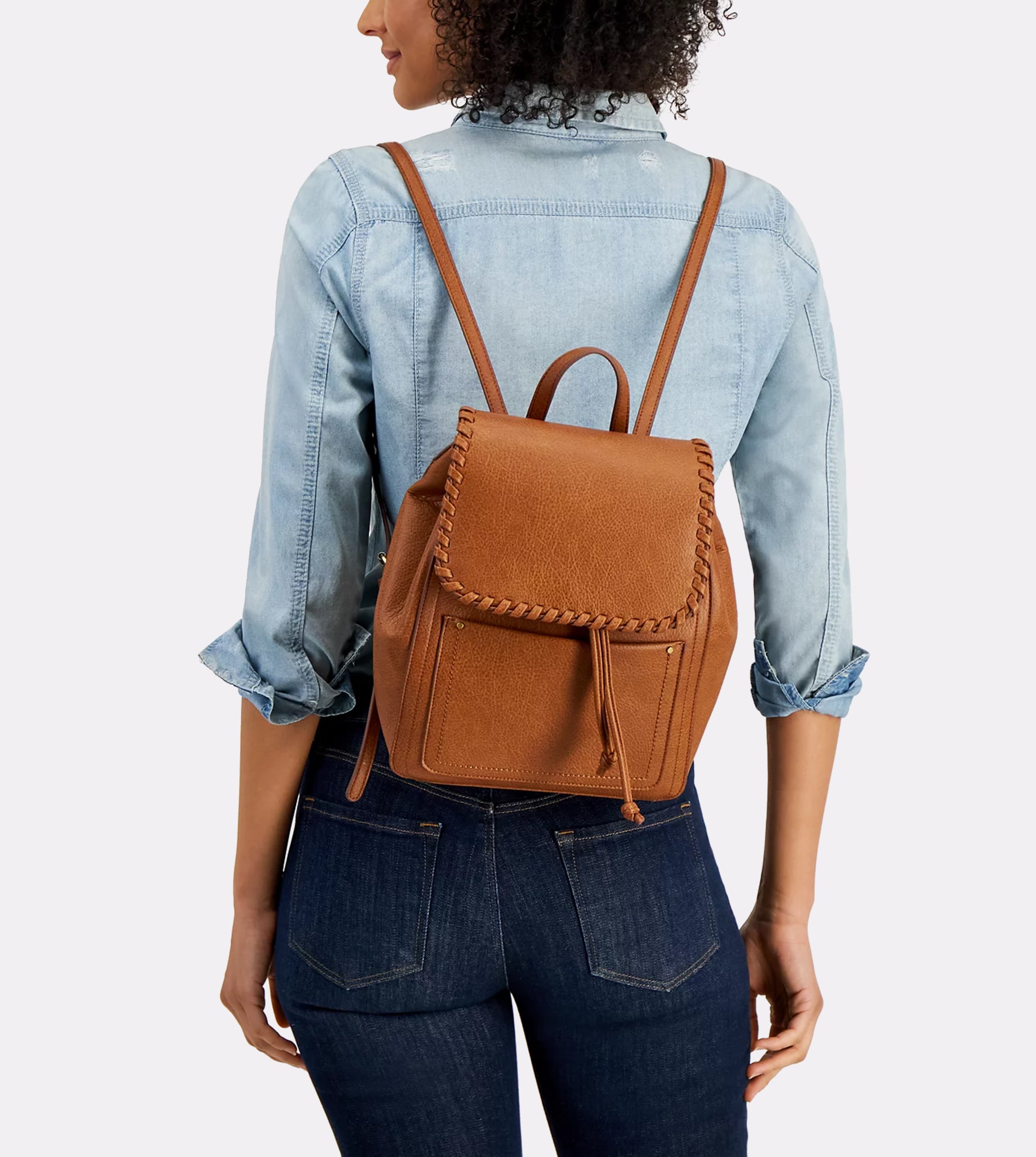 Style Co Whip-Stitch Backpac Moonlight Blue