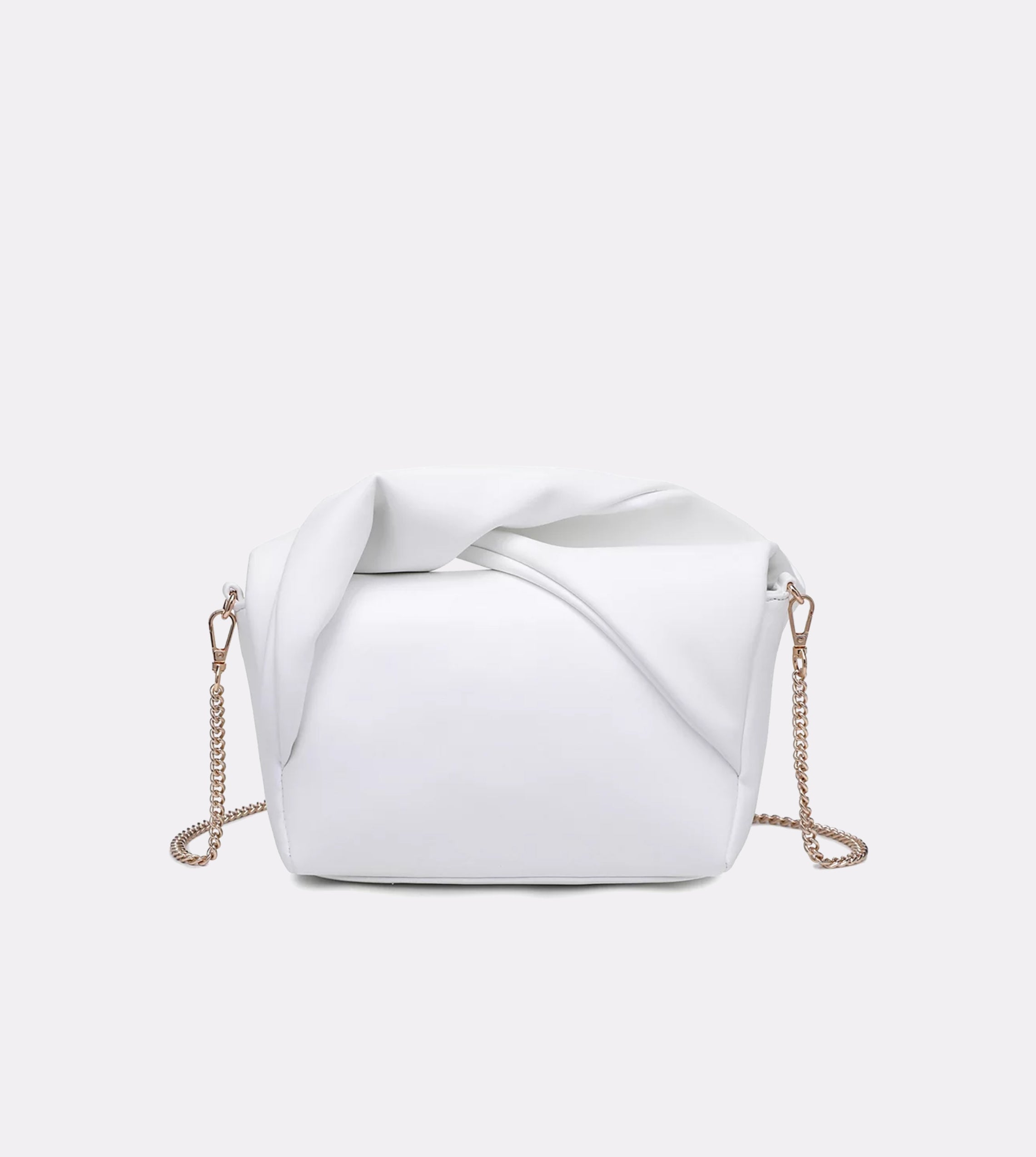 Urban Expressions Odette Twist Top Handle Bag White