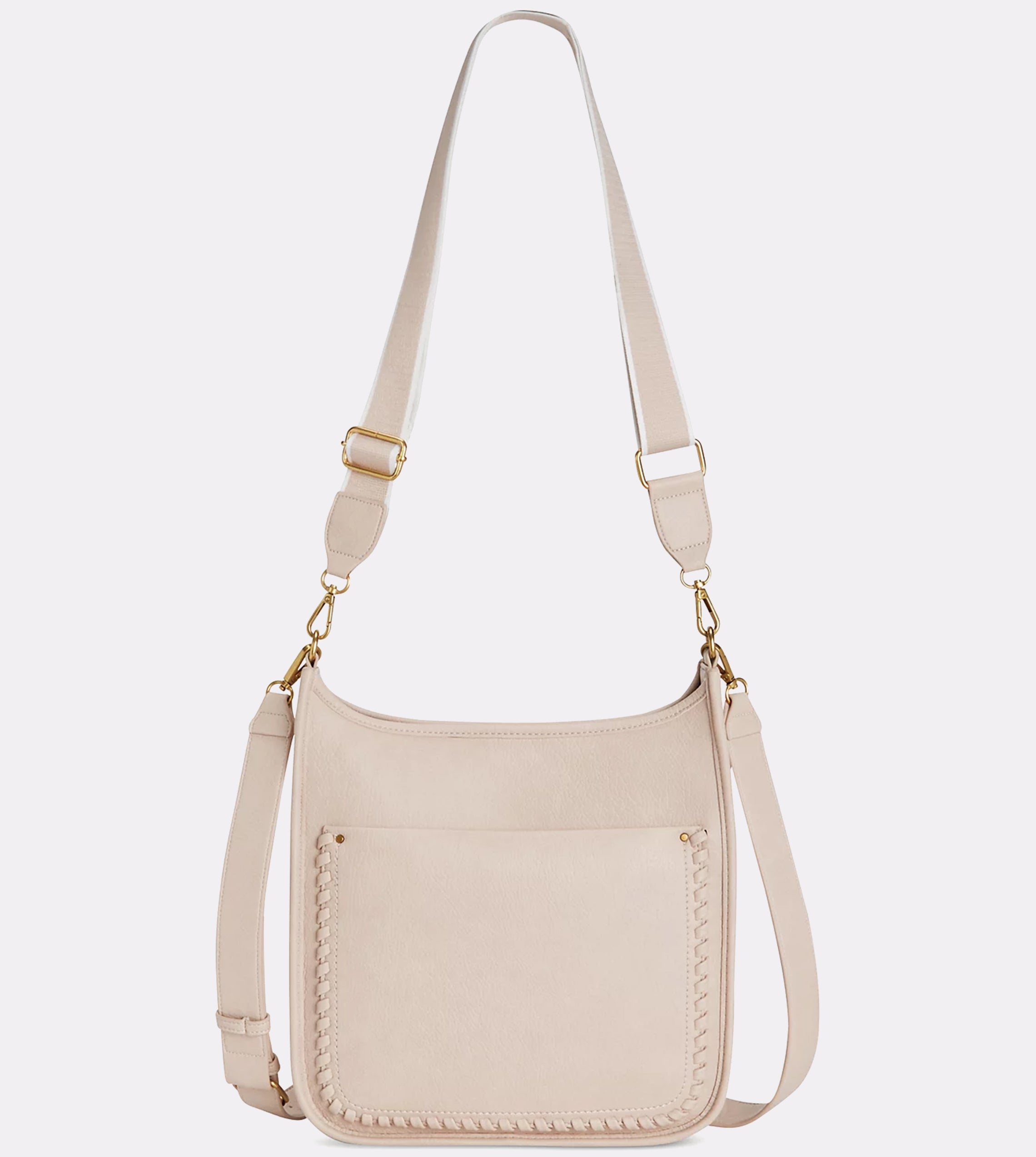 Style Co Whipstitch Medium Crossbody Alabaster