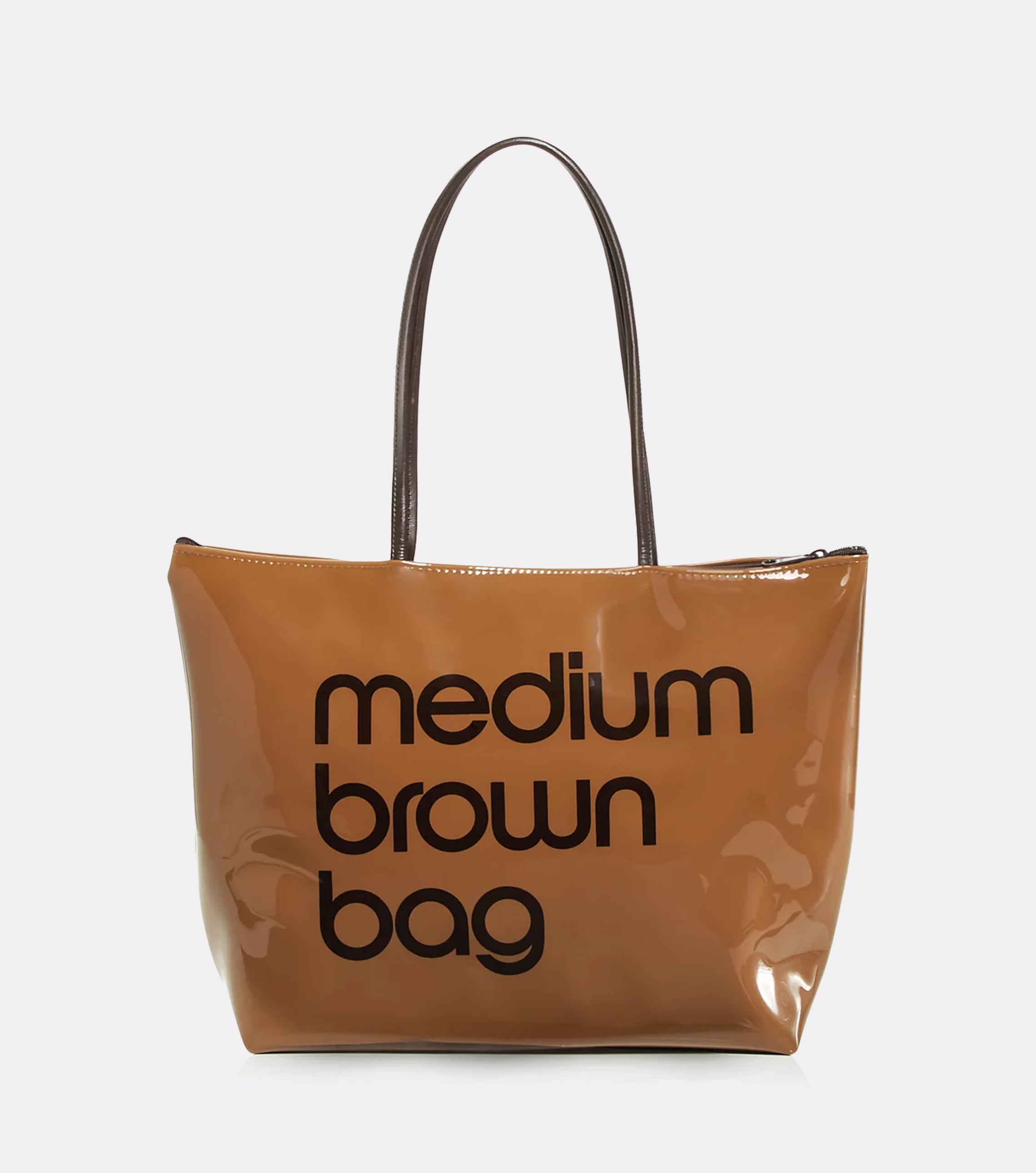 Bloomingdale's Zip Top Medium Brown