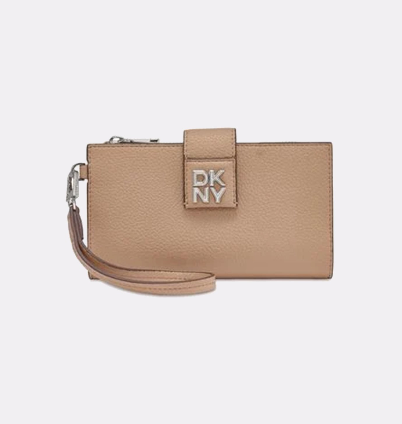 DKNY Robin Flap Wristlet Wallet Cappuccino