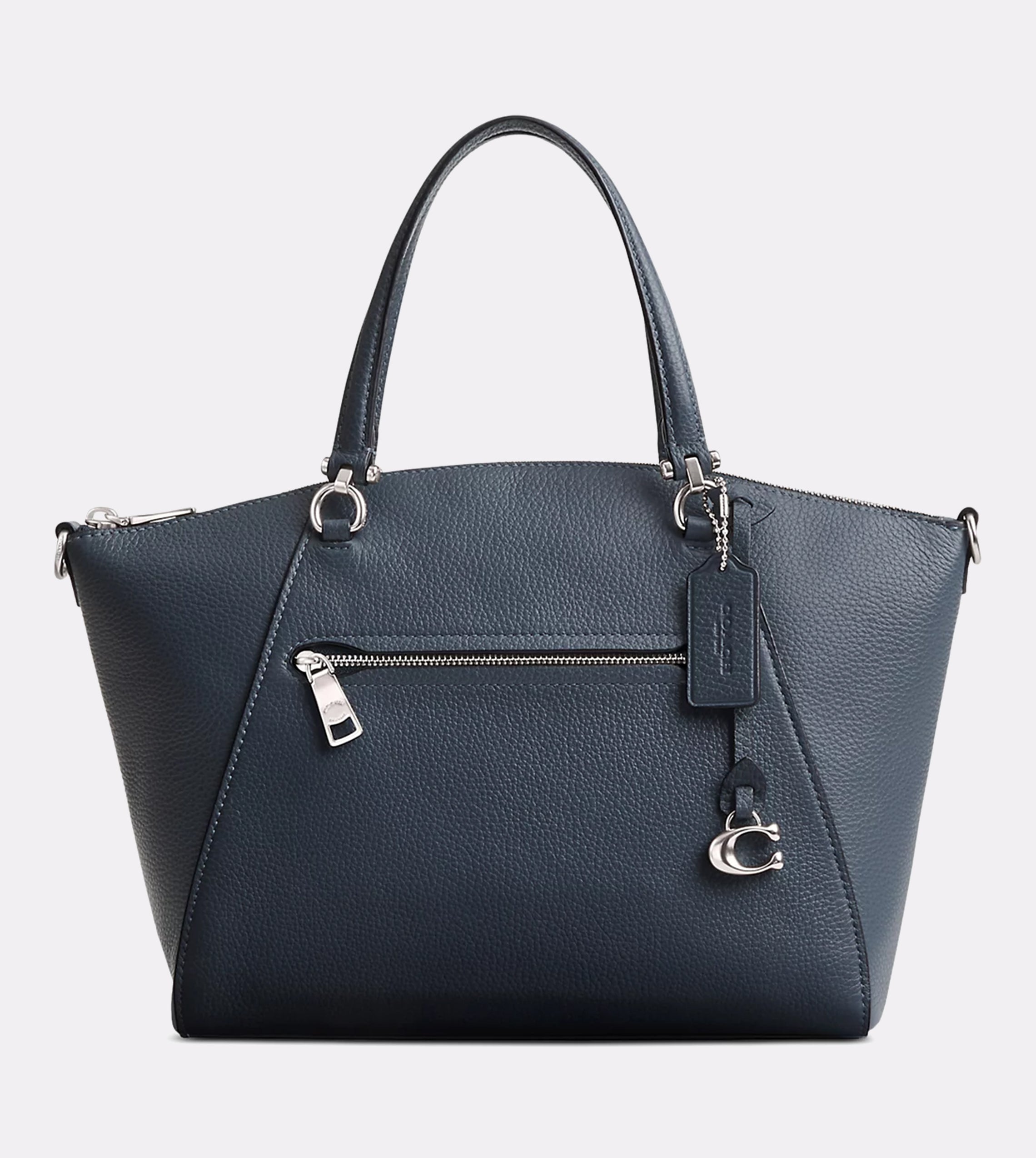 COACH Bella Small Leather Satchel Brass Black