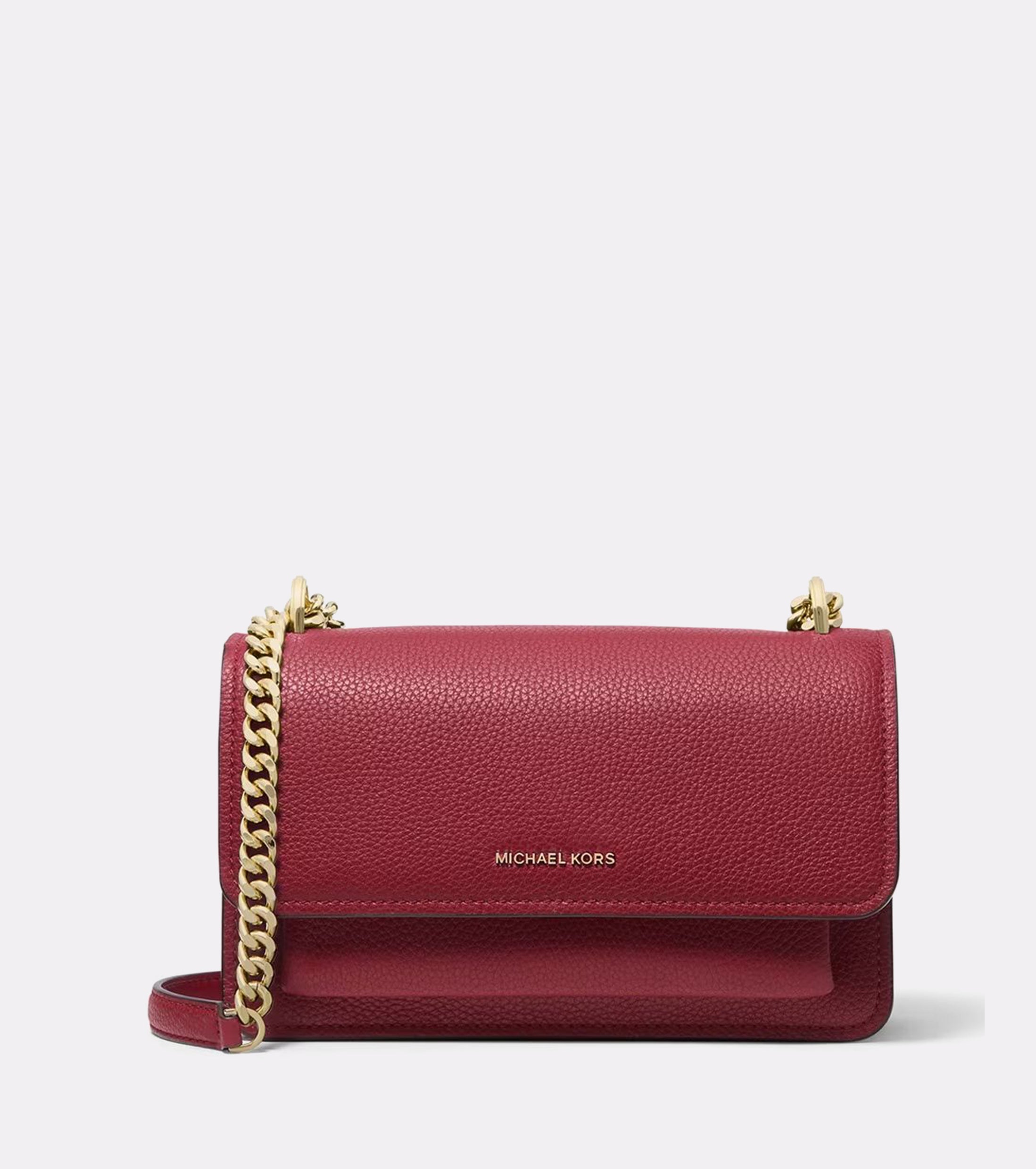 Michael Kors Small Leather Chain Convertible Deep Red