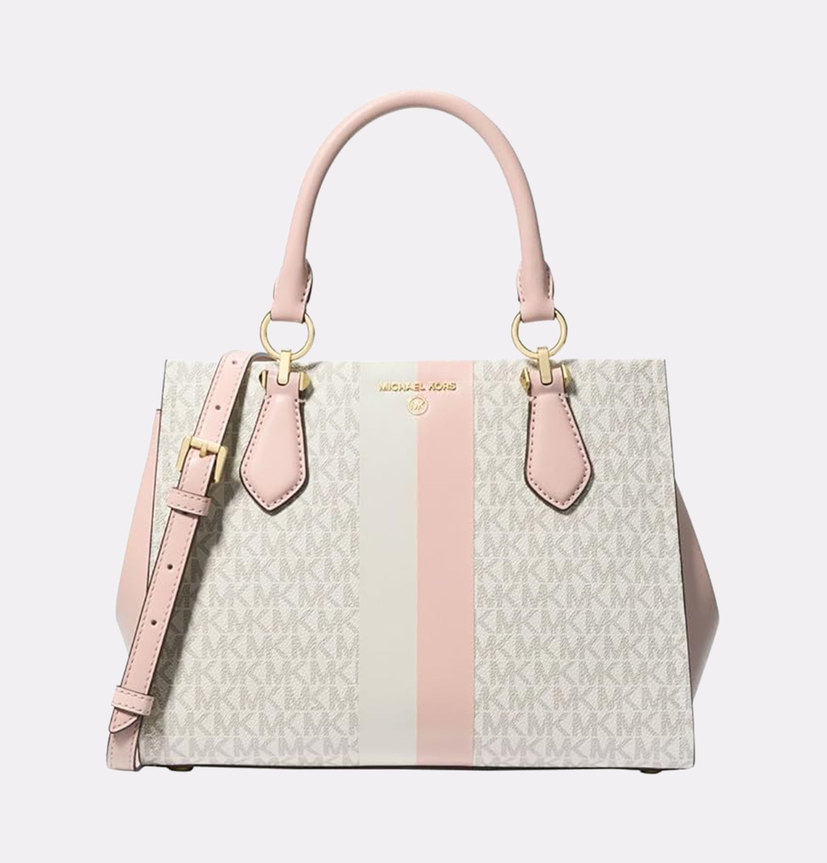 Michael Kors Marilyn Medium Satchel Vanilla Soft Pink