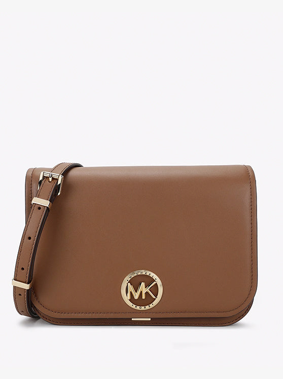 Michael Kors Large Chain Leather Messenger Luggage