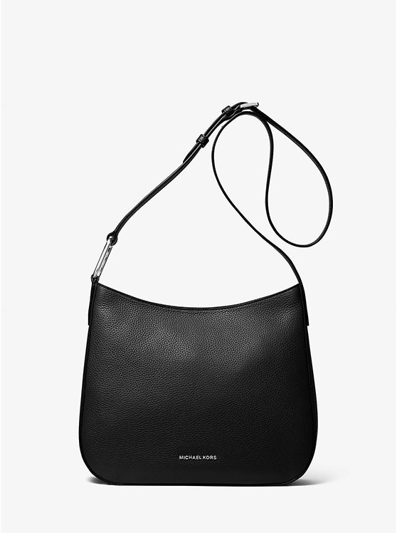 Michael Kors Small Leather Crossbody Black Gold