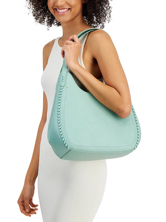 Style Co Whip-Stitch Soft Hobo Bag Black No Size