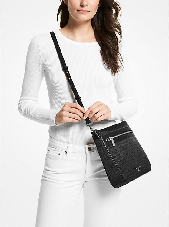 Michael Kors Jet Set Charm North South Cros Black Silver