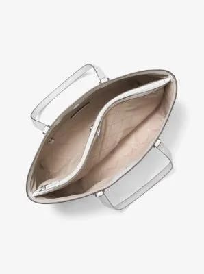 Michael Kors Sallie Large Leather East West Optic White