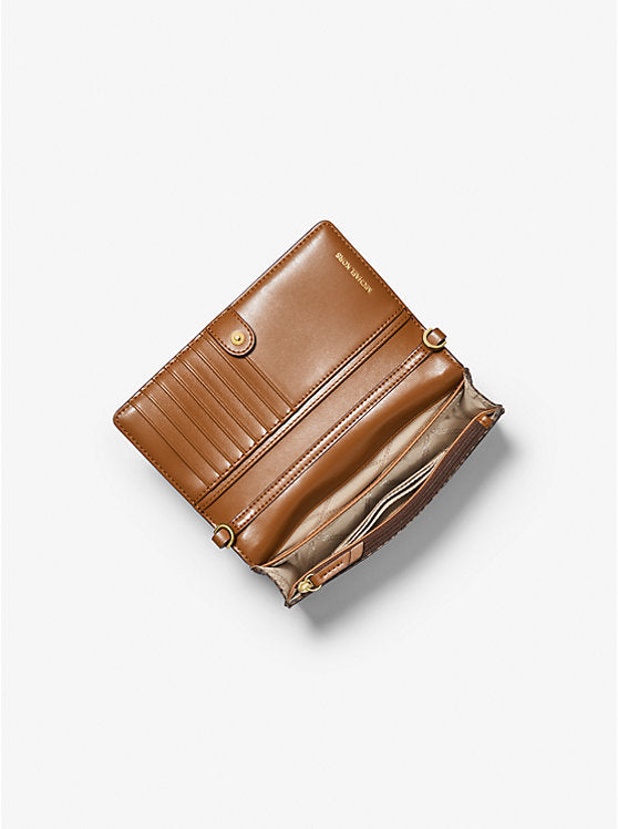 Michael Kors Jet Set Logo Phone Crossbody B Brown Acorn