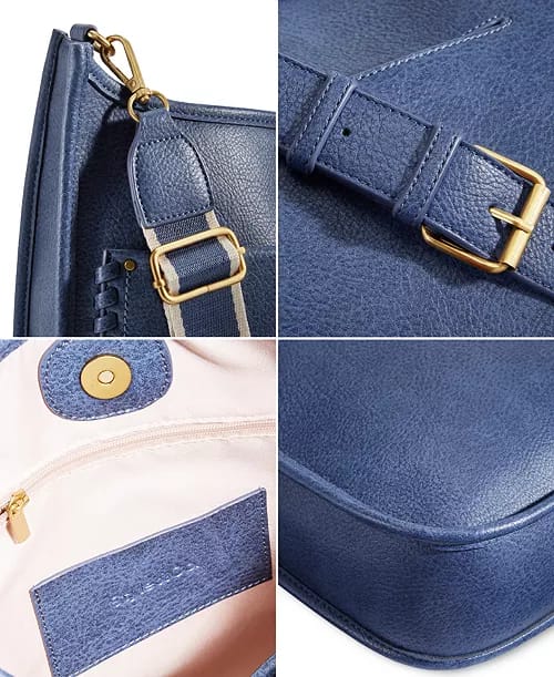 Style Co Whipstitch Medium Crossbody Moonlight Blue