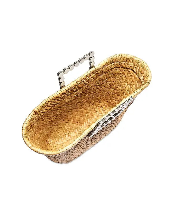 Crystal Raffia Tote