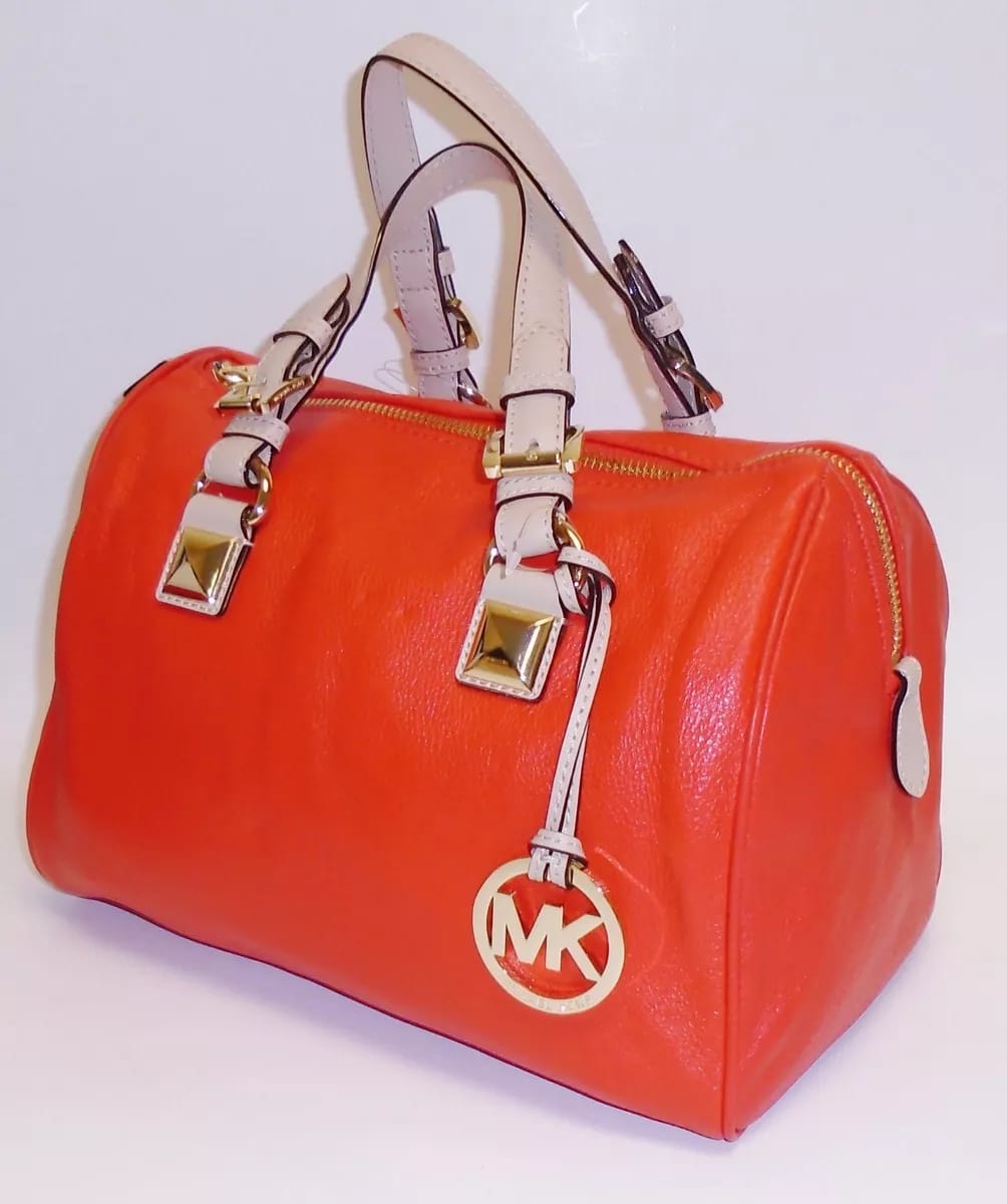 Michael Kors Grayson Small Duffle Satchel Burnt Sienna