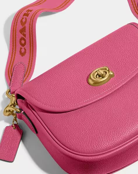 COACH Polished Pebble Leather Willow Pink