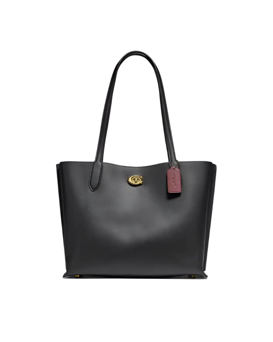 COACH Polished Pebble Leather Willow Black