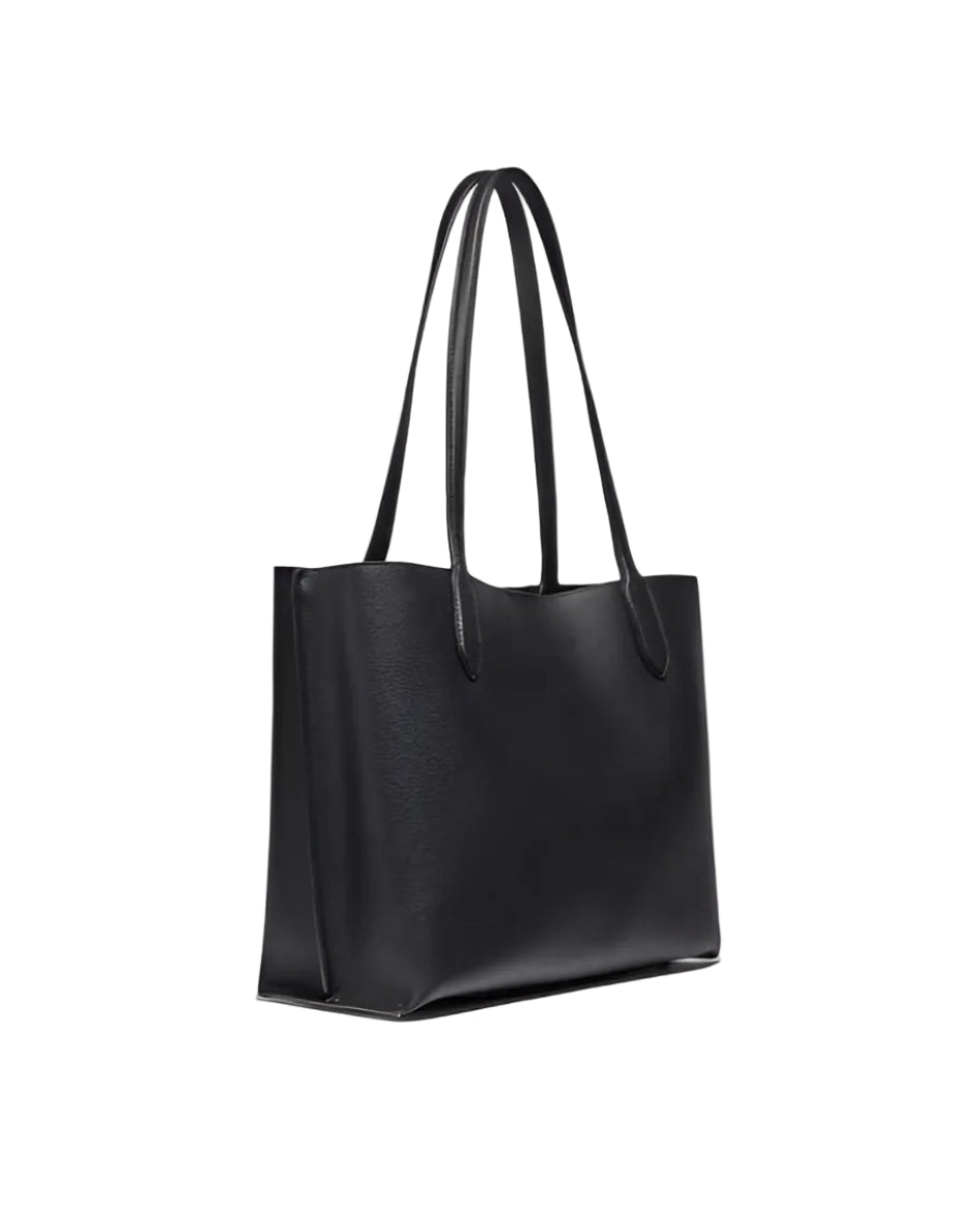 COACH Polished Pebble Leather Willow Black