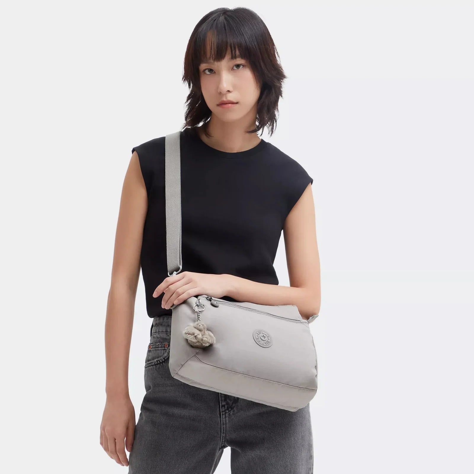 Kipling Elysia Satchel Grey Gris