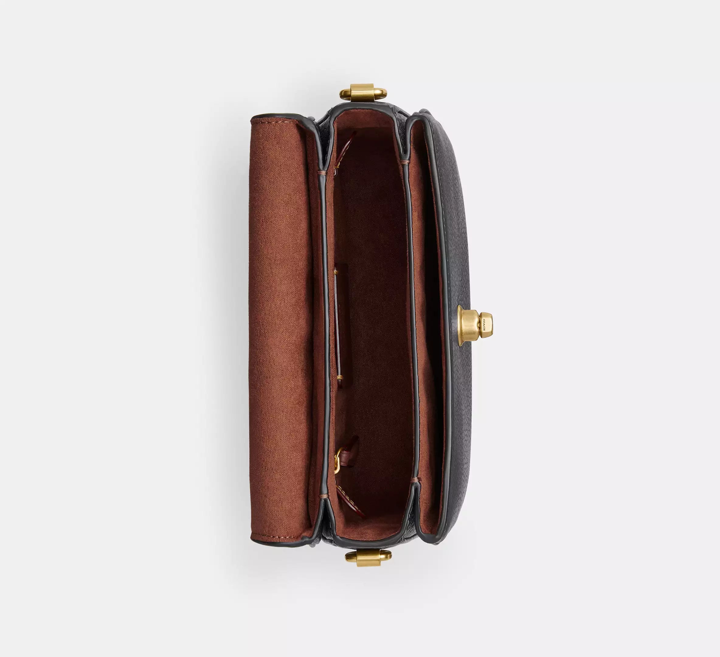 COACH Turn Lock Cassie Crossbo Brass Black NO SIZE