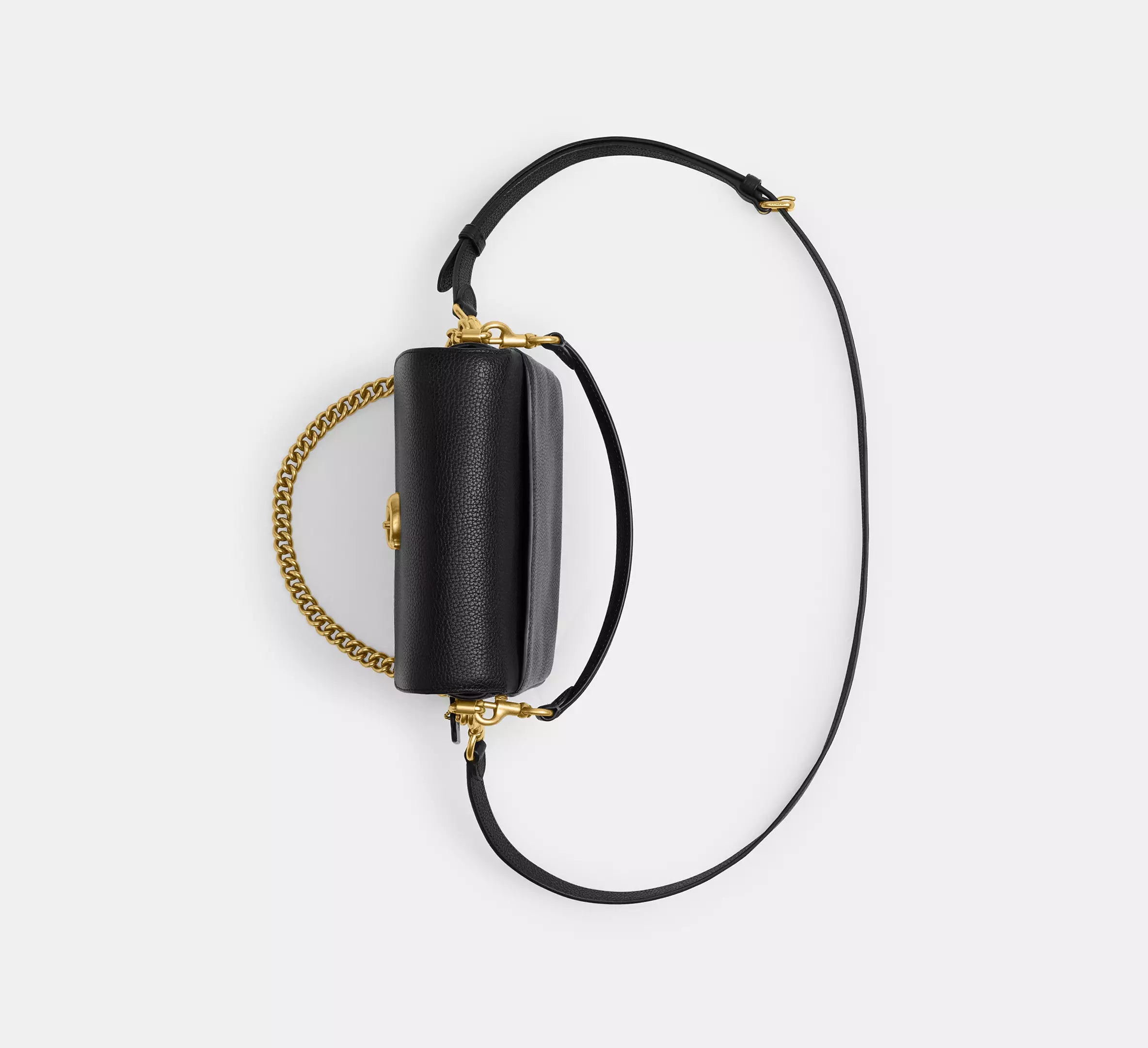 COACH Turn Lock Cassie Crossbo Brass Black NO SIZE