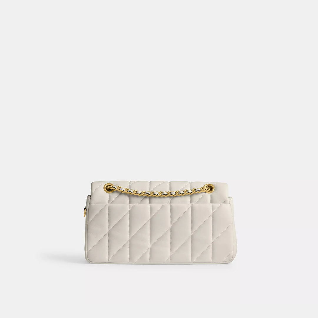 COACH Tabby Small Quilted Leather Shoulder Chalk