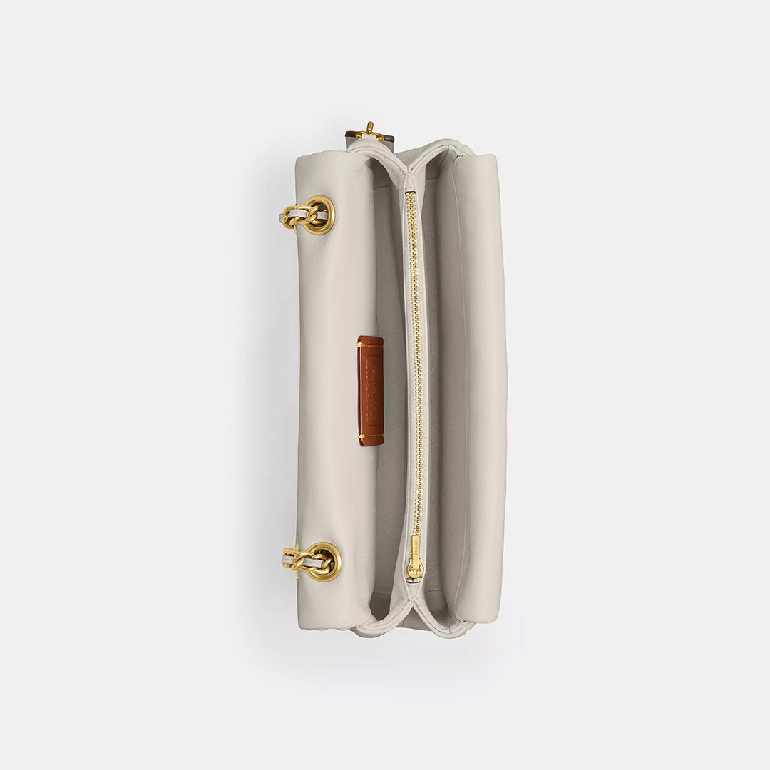 COACH Tabby Small Quilted Leather Shoulder Chalk