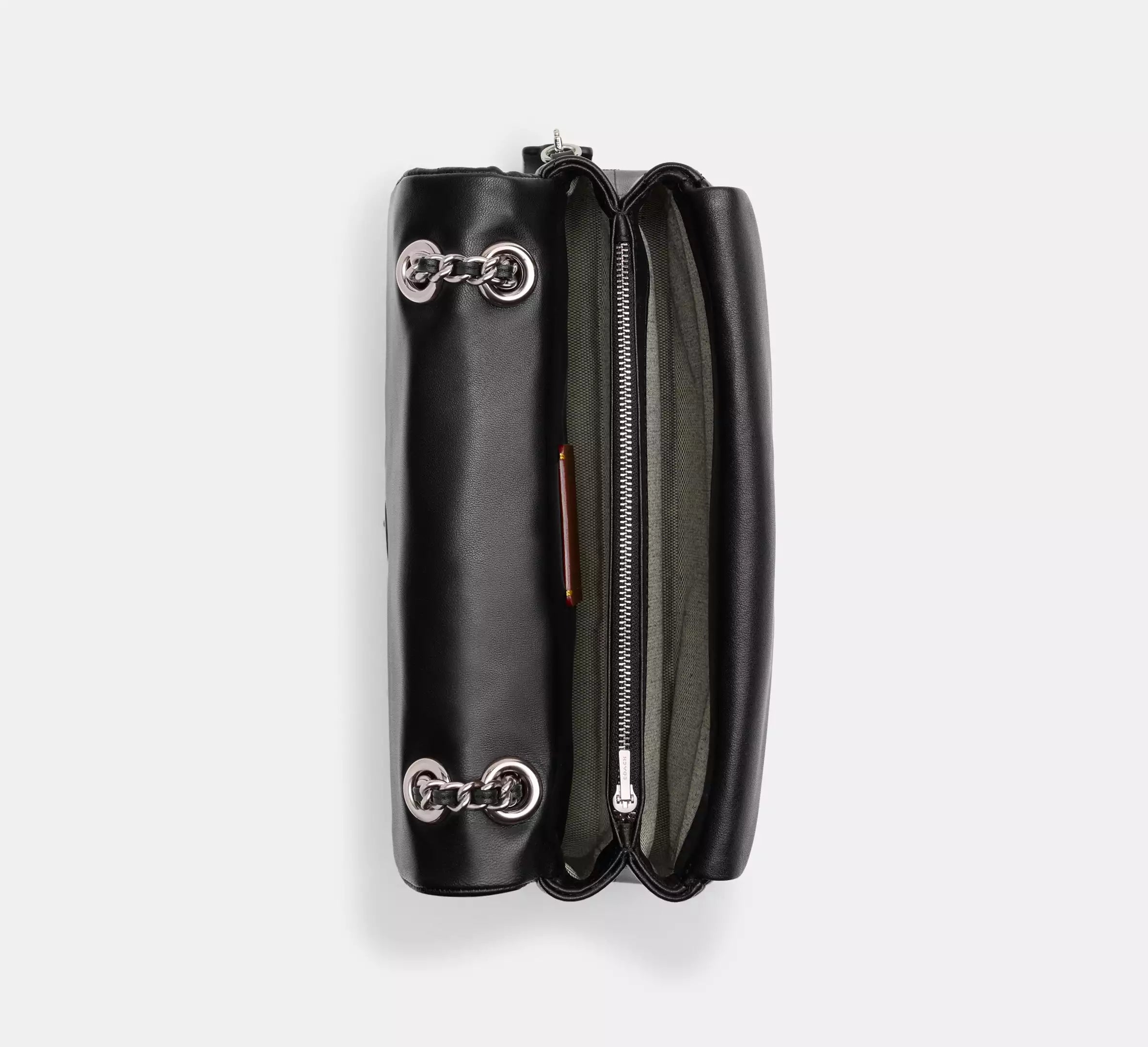 COACH Quilted Leather Mini Tabby Shoulder V5 Black