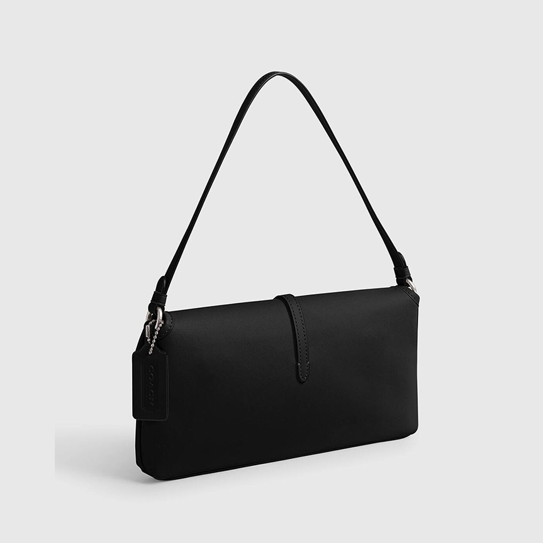 COACH Hamptons Small Leather S Silver Chalk