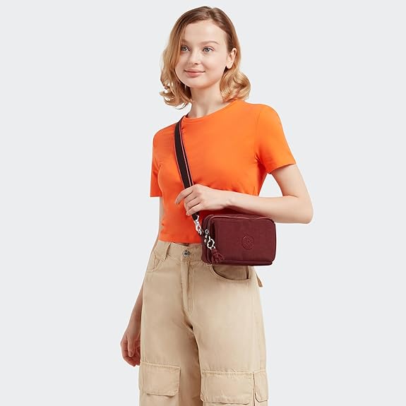 Kipling Abanu Mini Convertible Bag Red Rouge