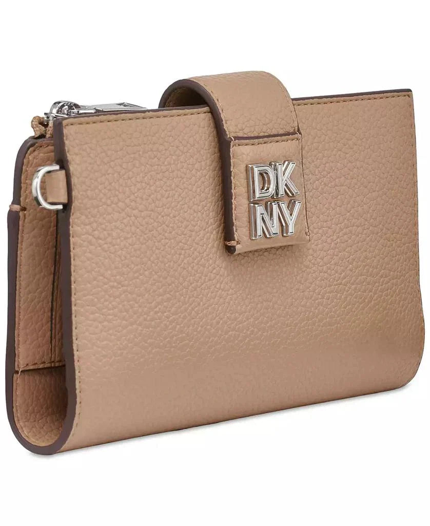 DKNY Robin Flap Wristlet Wallet Cappuccino