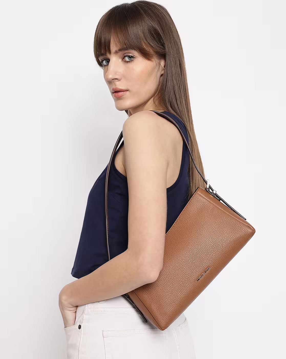 Michael Kors Moore Medium Leather Crossbody Burnt Sienna